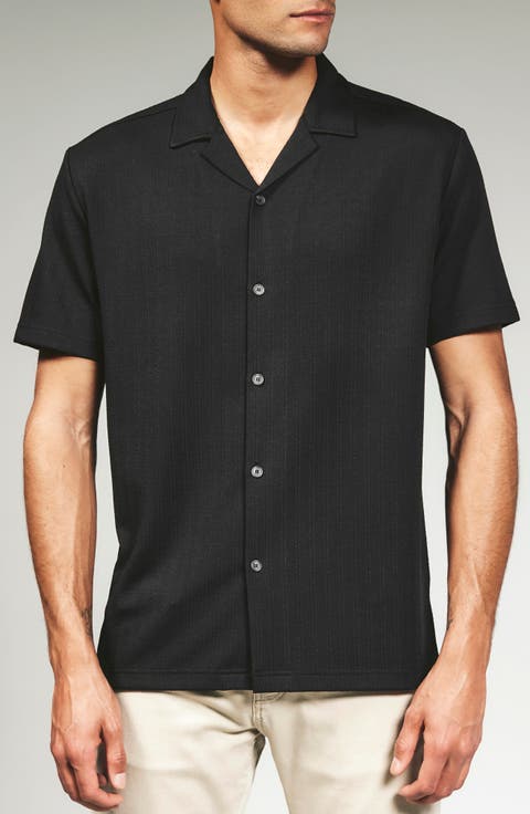 Vaugh Rib Knit Camp Shirt