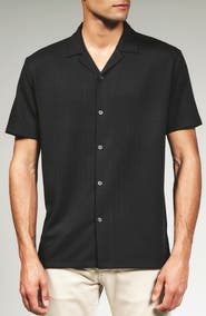 7 Diamonds Vaugh Rib Knit Camp Shirt