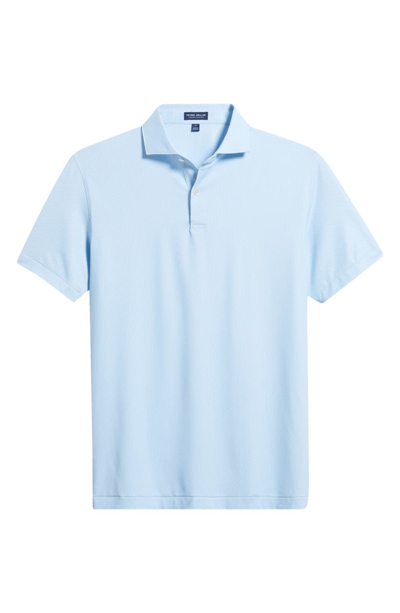 Peter Millar Crown Crafted Fermata Performance Jersey Polo, Alternate, color, Blue Frost