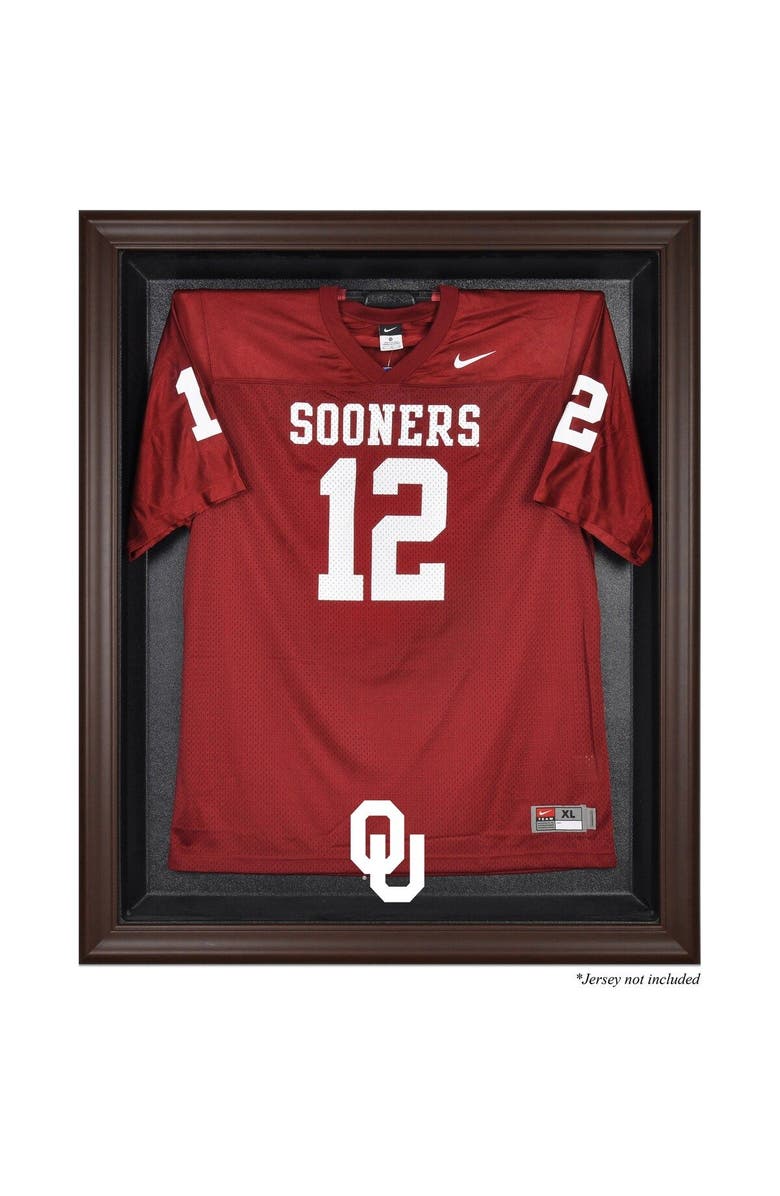 FANATICS AUTHENTIC Oklahoma Sooners Brown Framed Logo Jersey Display Case, Main, color, 
