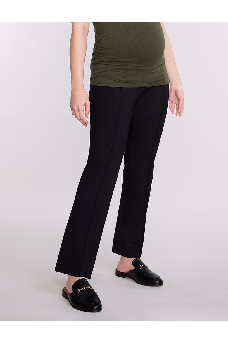 Secret Fit Over the Belly Full Length Ponte Pant, Alternate, color, Black