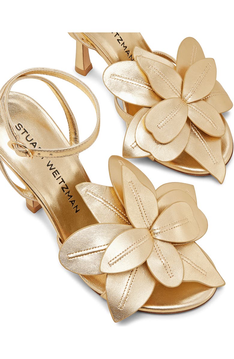 Stuart Weitzman Paradise 100 Sandal, Alternate, color, Golden