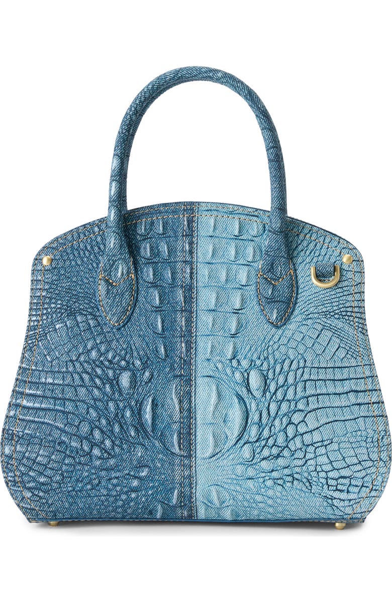 Brahmin Rosetta Croc Embossed Leather Satchel, Alternate, color,