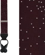 Trafalgar Mystere Metallic Star Light Silk Button End Suspenders