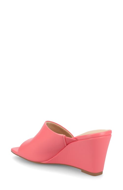 Shop Journee Collection Clementine Wedge D'orsay Sandal In Coral