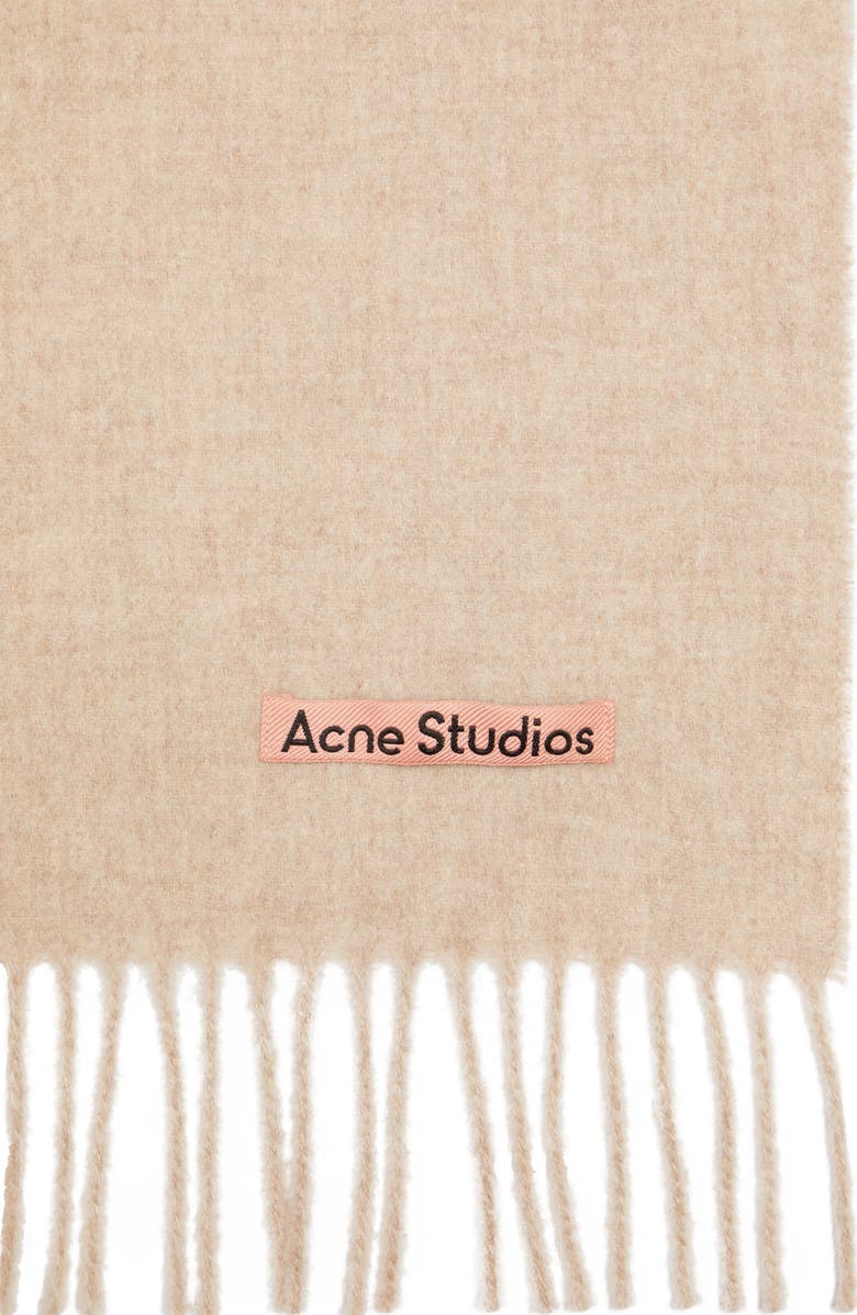 Acne Studios Canada Fringe Scarf, Alternate, color, Oatmeal Melange