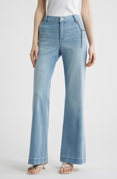 Keren High Waist Wide Leg Cotton Pants