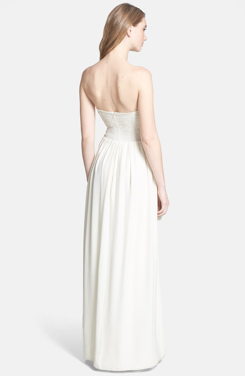 Parker 'Bayou' Strapless Silk Maxi Dress, Alternate, color, 