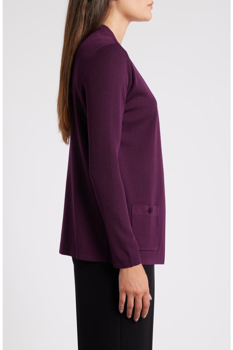 Malibu Open Front Cardigan, Alternate, color, DEEP PLUM