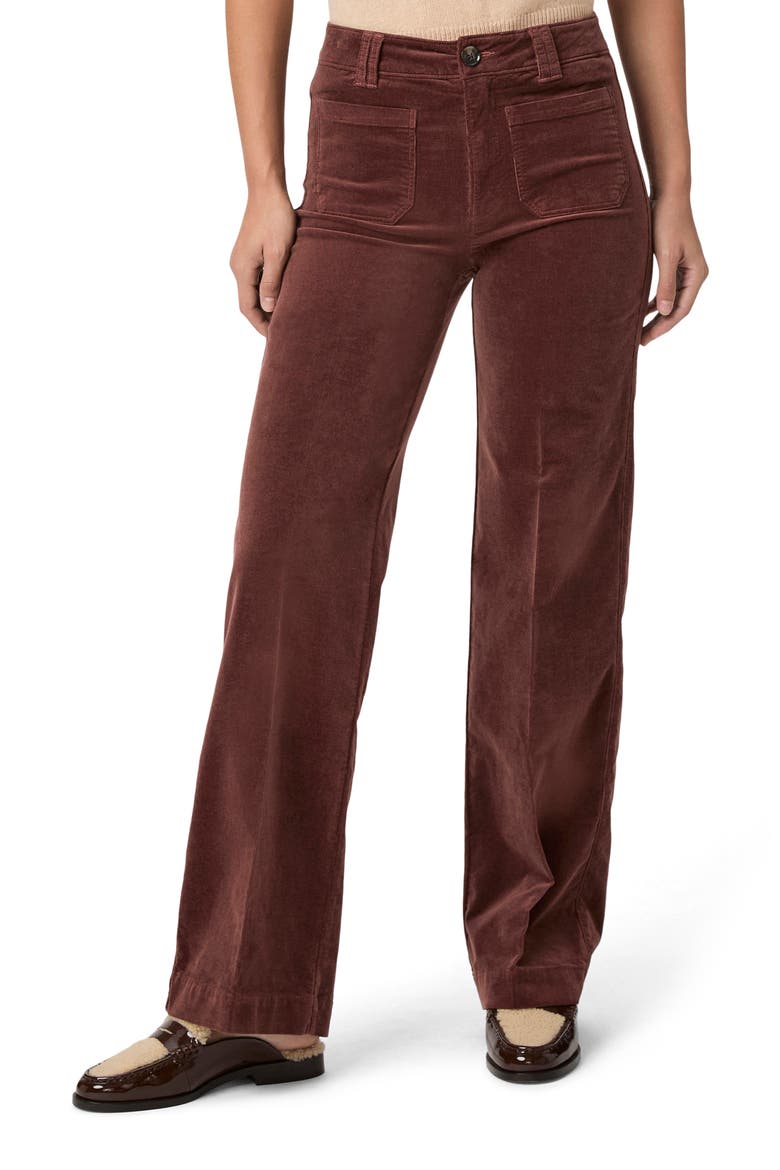 Sasha Corduroy High Waist Straight Leg Pants, Main, color, LANDSLIDE
