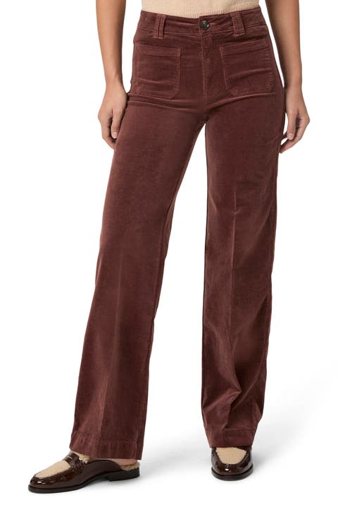 Sasha Corduroy High Waist Straight Leg Pants