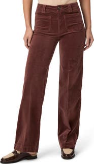 PAIGE Sasha Corduroy High Waist Straight Leg Pants | Nordstrom