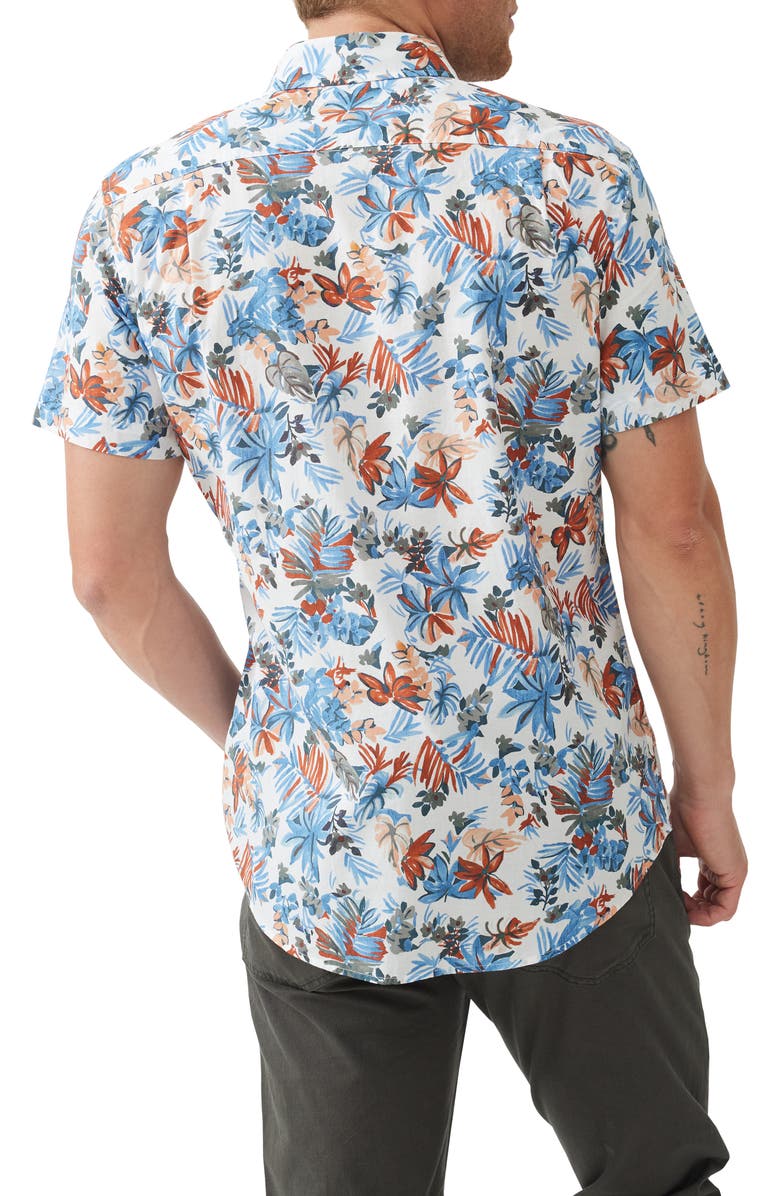 Rodd & Gunn Oyster Cove Sport Fit Floral Short Sleeve Cotton Button-Up Shirt, Alternate, color, 