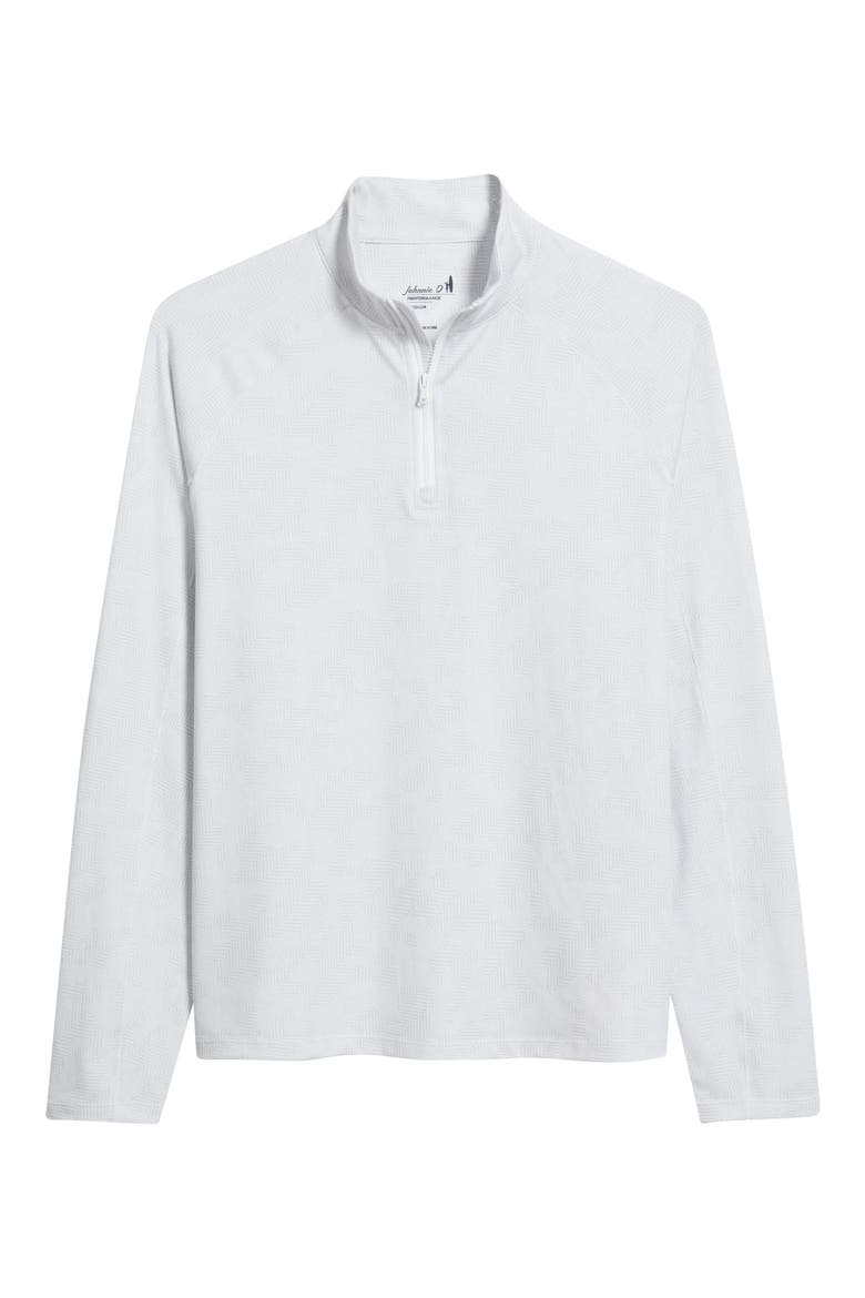 Viktor Waffle Camo Print Quarter Zip Pullover, Alternate, color, WHITE