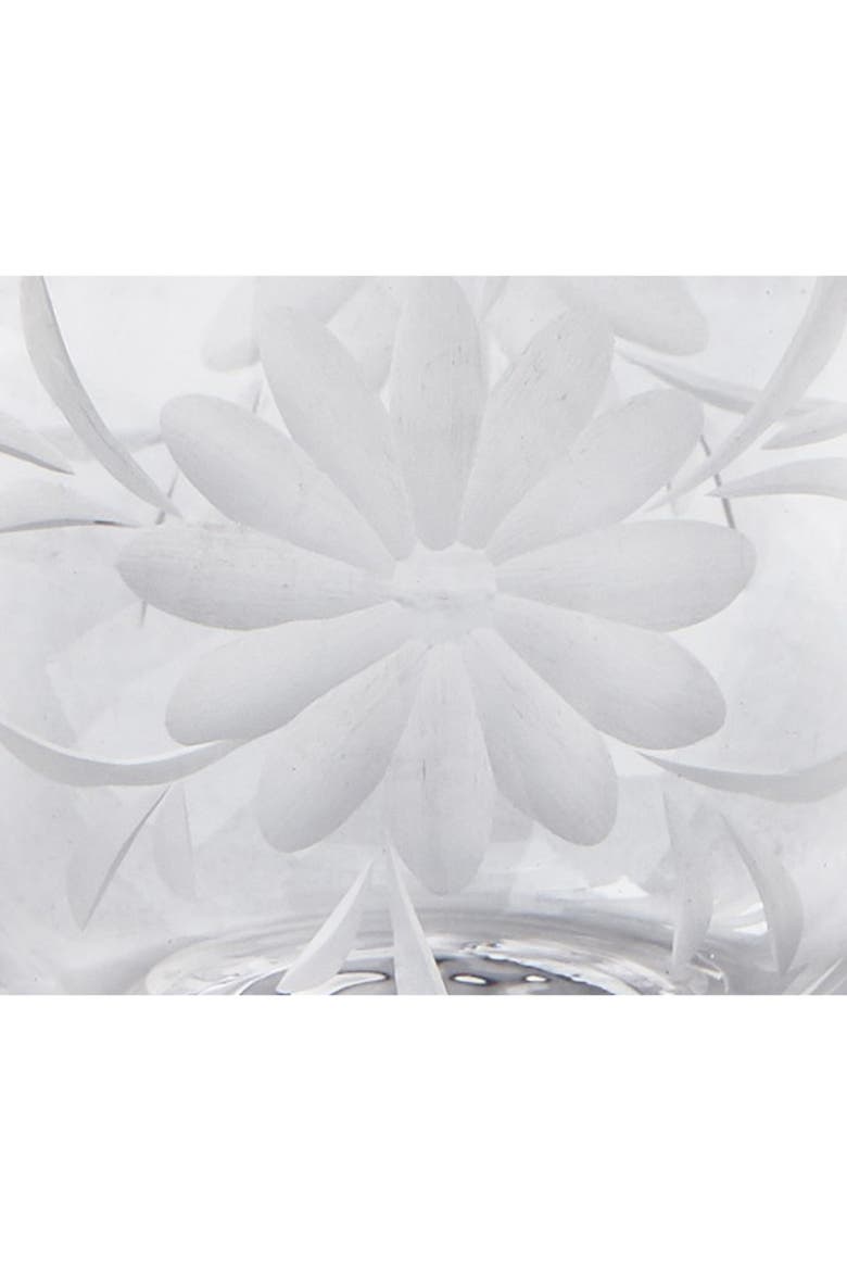 Fleur Etched Stemless Wine Glasses for Events and Parties, Alternate, color, Clear