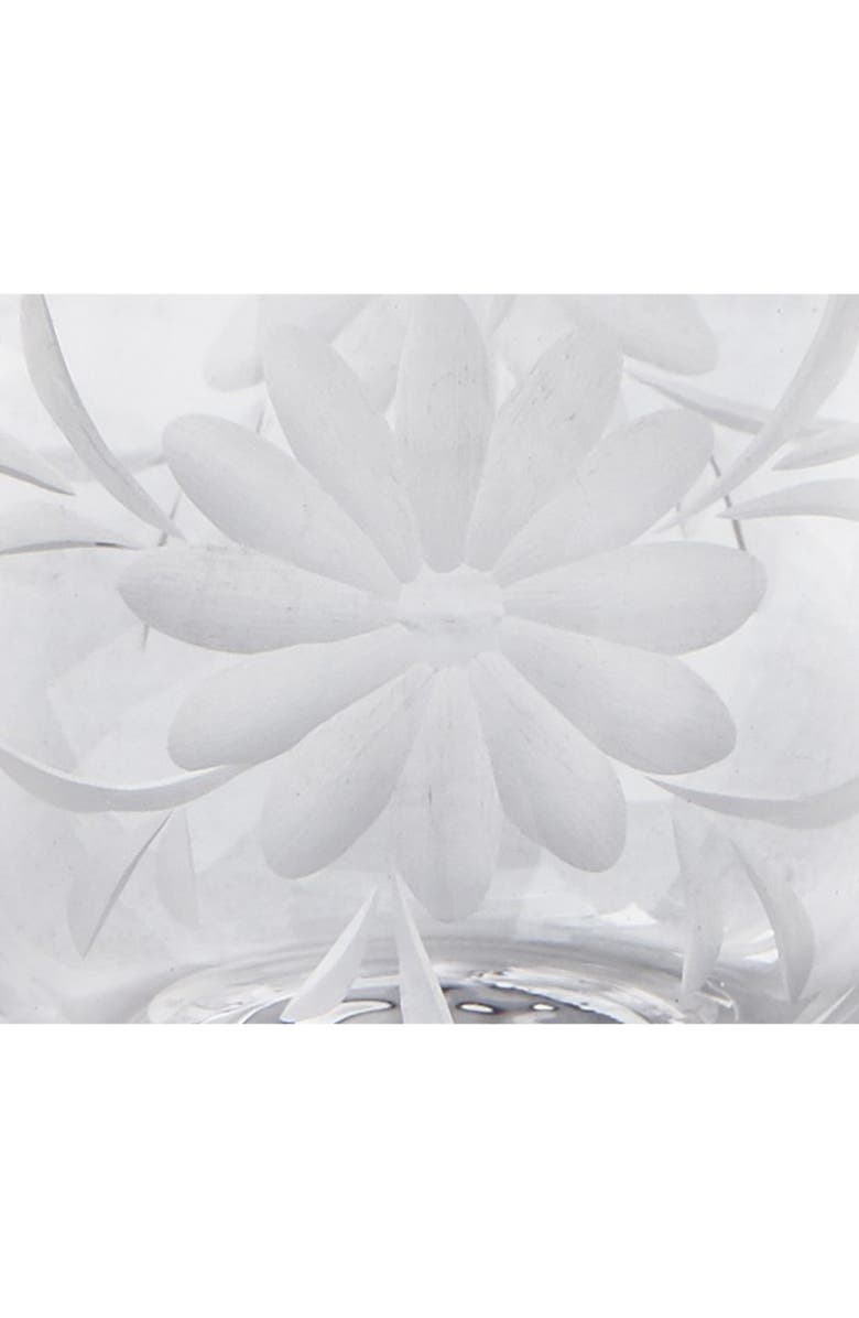 tag Fleur Etched Stemless Wine Glasses for Events and Parties, Alternate, color, Clear