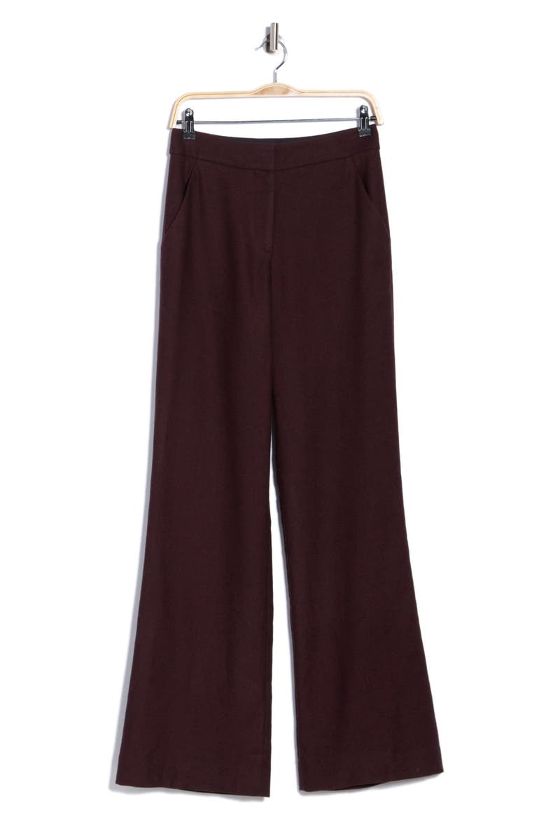 Tonelli High Waist Wide Leg Pants, Main, color, DARK CURRANT MELANGE