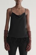 A.L.C. Eliza Feather Trim Satin Camisole