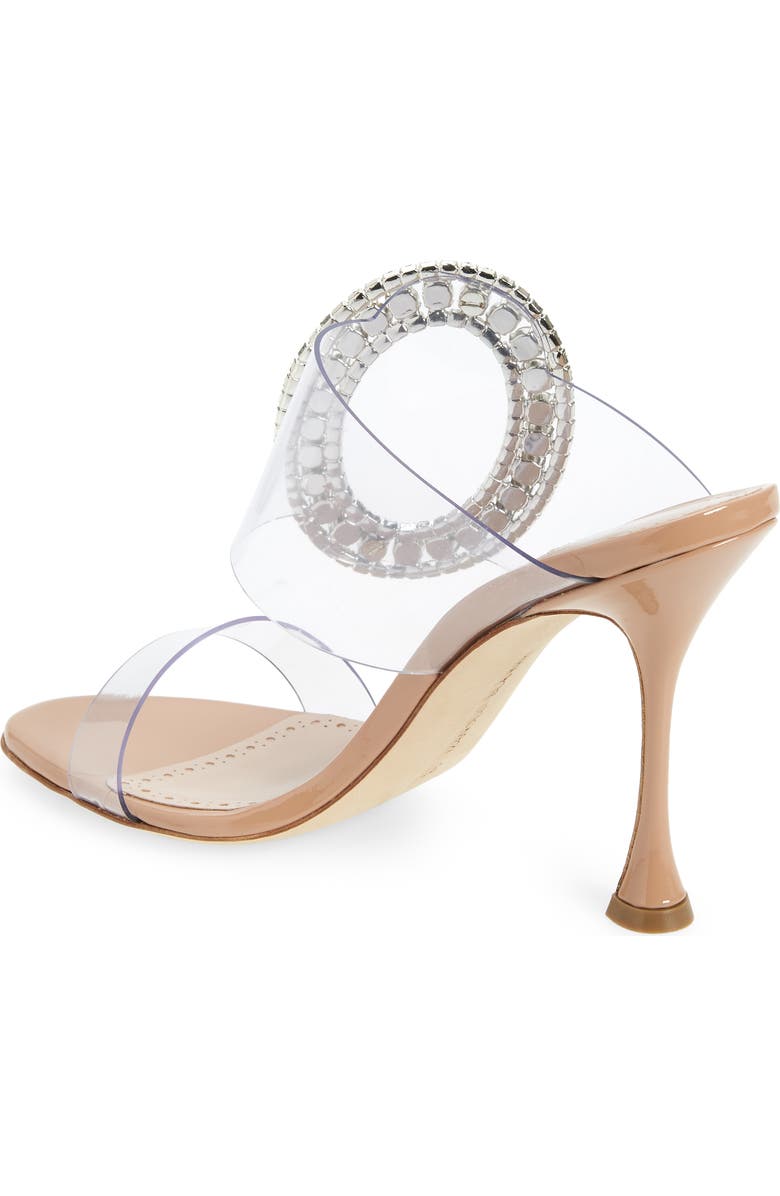 Manolo Blahnik Fibionabi Crystal Buckle Clear Sandal, Alternate, color,