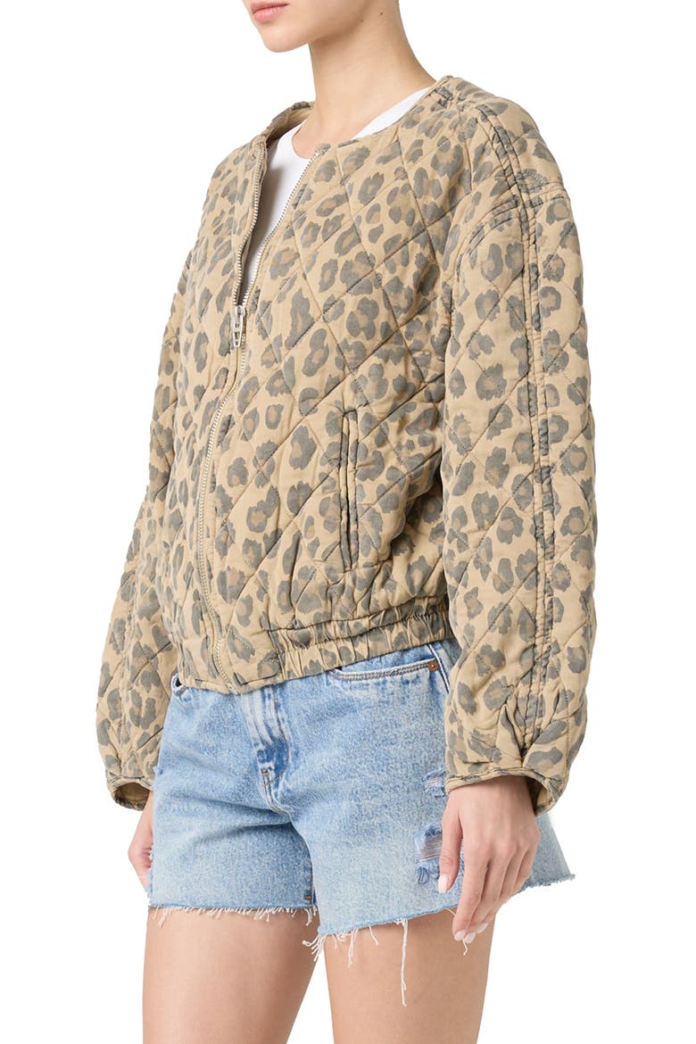 Leopard Print Quilted Jacket, Alternate, color, SPOT ON