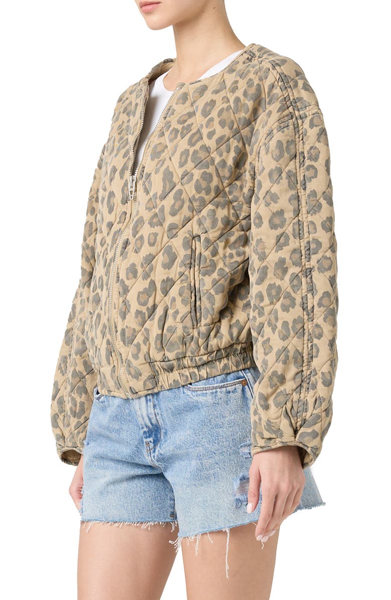 BLANKNYC Leopard Print Quilted Jacket, Alternate, color,