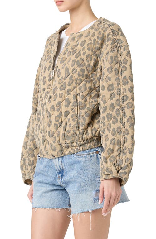 BLANKNYC BLANKNYC LEOPARD PRINT QUILTED JACKET