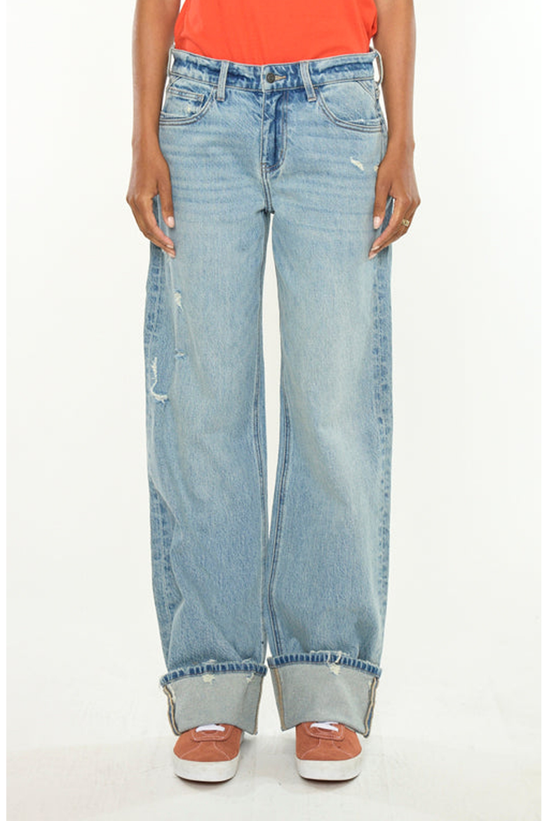 Rebel 90s Low Rise Loose Baggy Jeans, Main, color, Medium Light