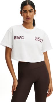 COTTON ON BODY Women's Active Cropped Graphic Active Tee