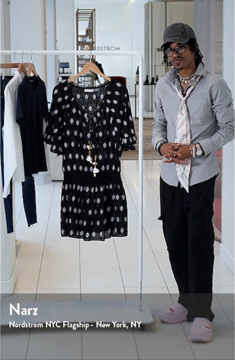 Tena Embroidered Cover-Up Minidress, sales video thumbnail