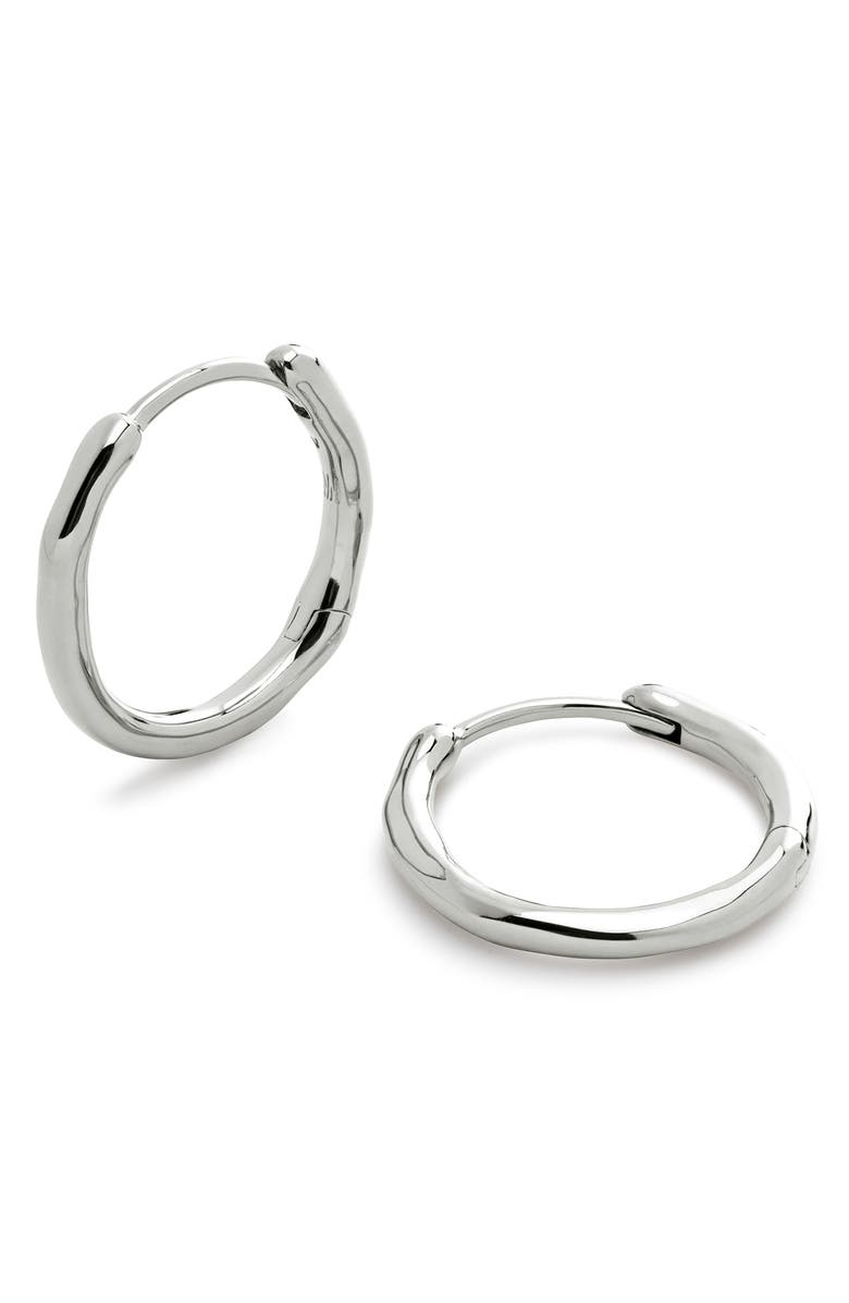 Monica Vinader Siren Muse Sterling Silver Hoop Earrings, Main, color, Sterling Silver