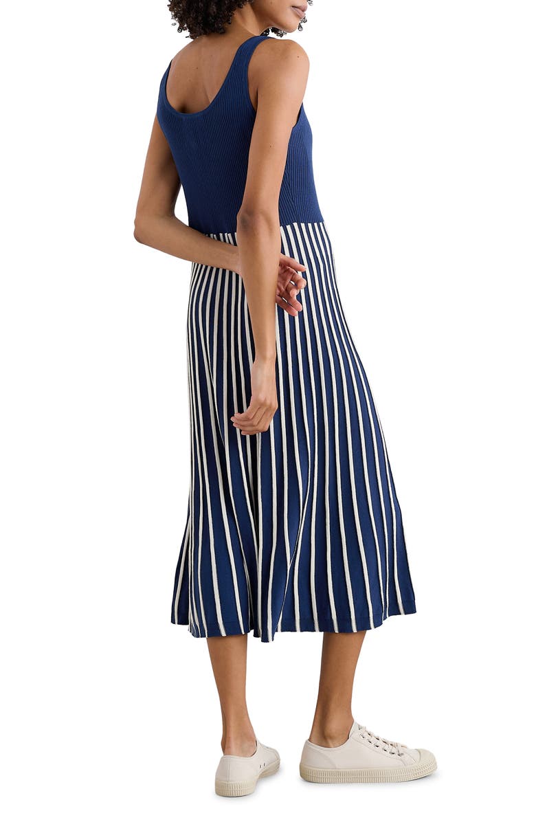 Seasalt Cornwall Sunlight Summer Sleeveless Rib Sweater Dress, Alternate, color, Knit Expression Yacht Chalk