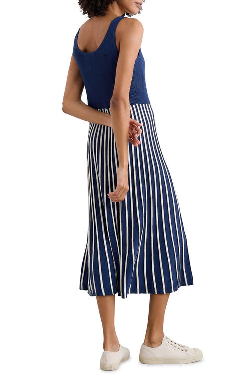 Shop Seasalt Cornwall Sunlight Summer Sleeveless Rib Sweater Dress In Knit Expression Yacht Chalk