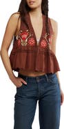 Free People Bali Vine Whispers Embroidered Tank