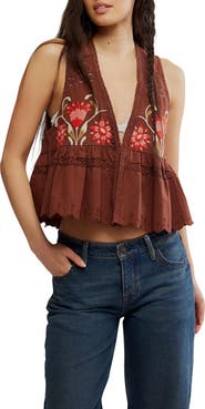 Free People Bali Vine Whispers Embroidered Tank