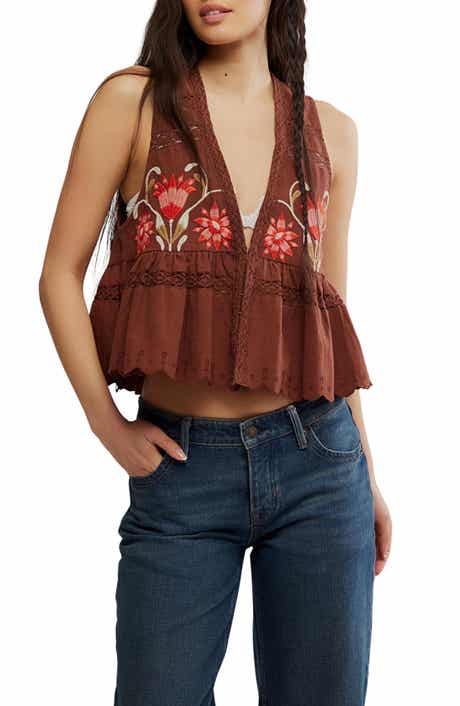 Free People Bali Vine Whispers Embroidered Tank