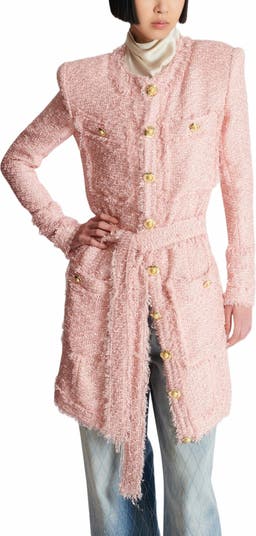 BALMAIN エッジトゥエッジツイードジャケット Edge-to-edge tweed jacket black black - Women | BALMAIN