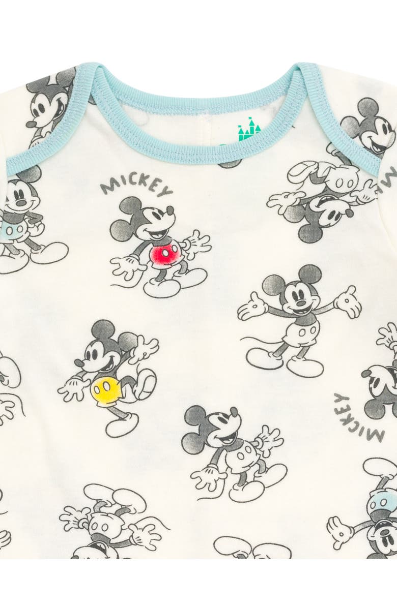 Disney Mickey Mouse One Piece Romper Set, Alternate, color, Mickey Blue White