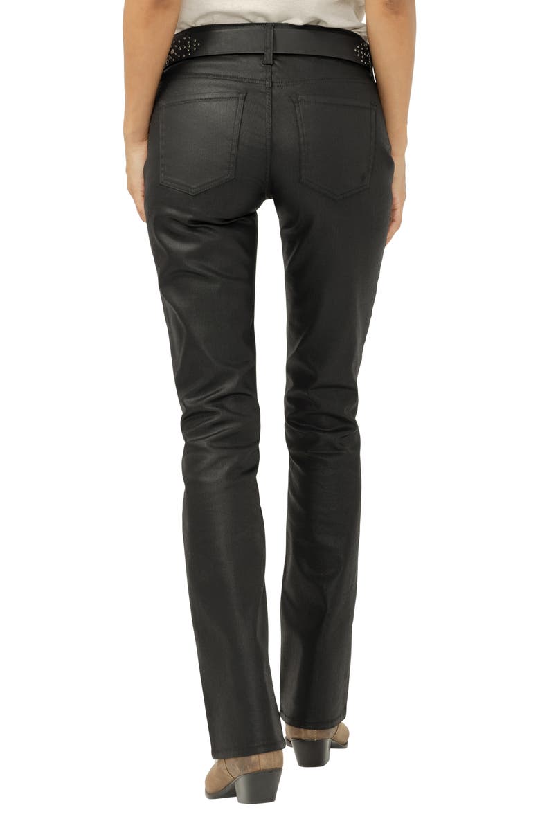 Silver Jeans Co. Suki Coated Curvy Mid Rise Slim Bootcut Jeans, Alternate, color, Black