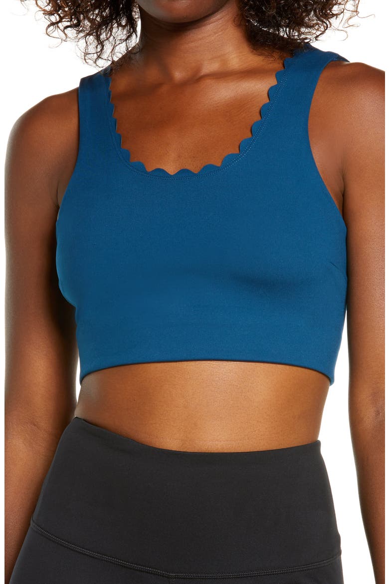 Scalloped Studio Lite Bra, Main, color, BLUE AURORA
