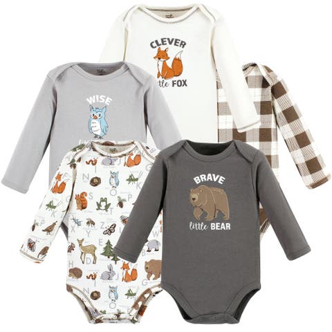 5Pk Long Sleeve Organic Bodysuits (Baby)