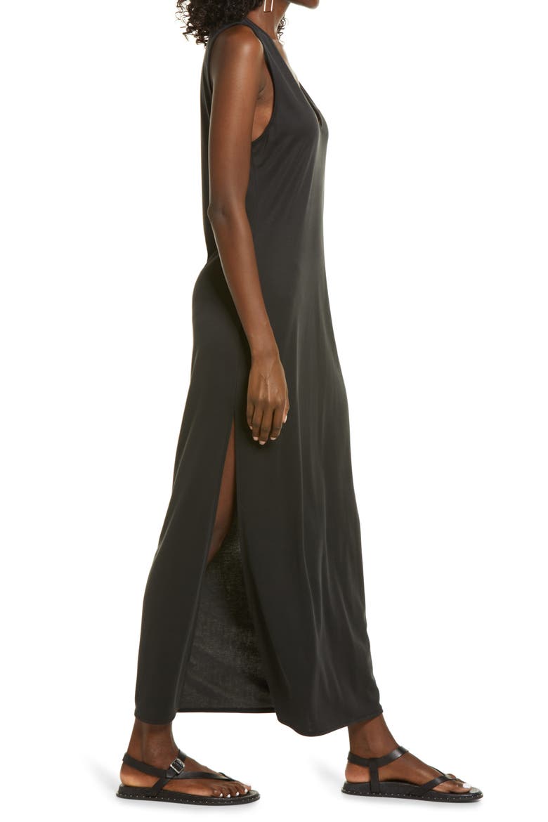 Wear Two Ways Knit Midi Dress, Alternate, color, BLACK