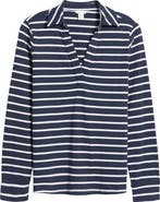 Caslon® Long Sleeve Knit Johnny Collar Top