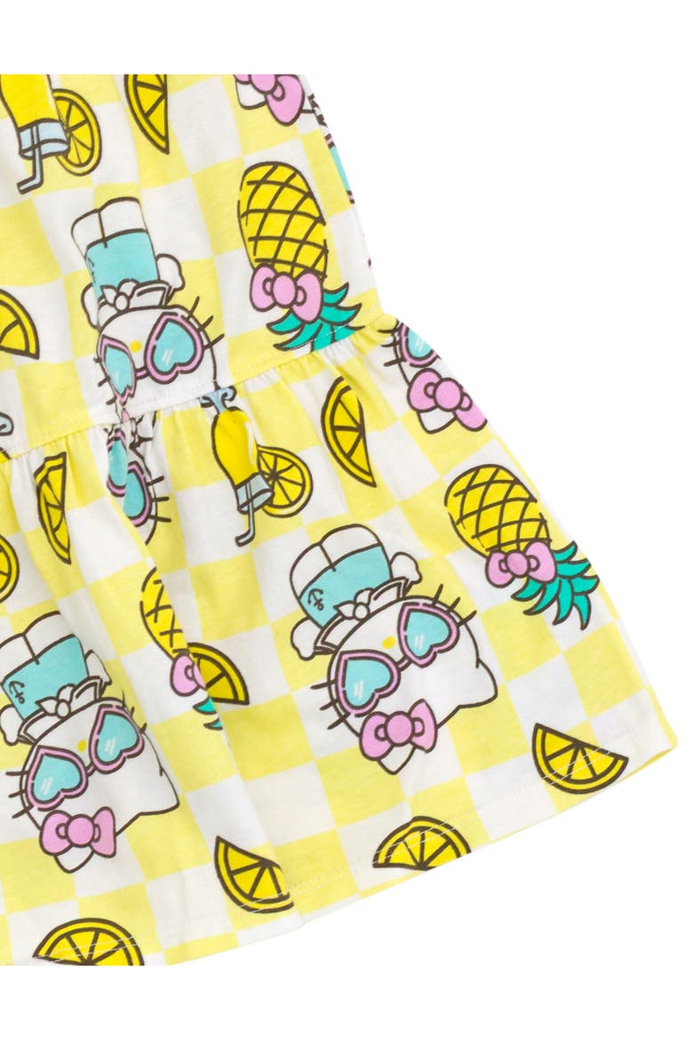 Sleeveless Smocked Tiered Dress, Alternate, color, Hello Kitty Yellow