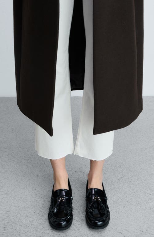 Shop Mango Sienna Waxed Crop Flare Jeans In White