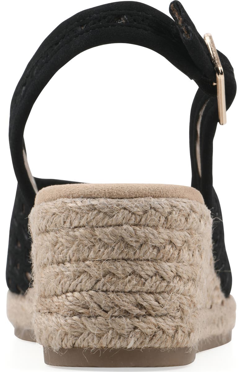 White Mountain Footwear Maize II Espadrille Wedge Sandal, Alternate, color, Black/Smooth