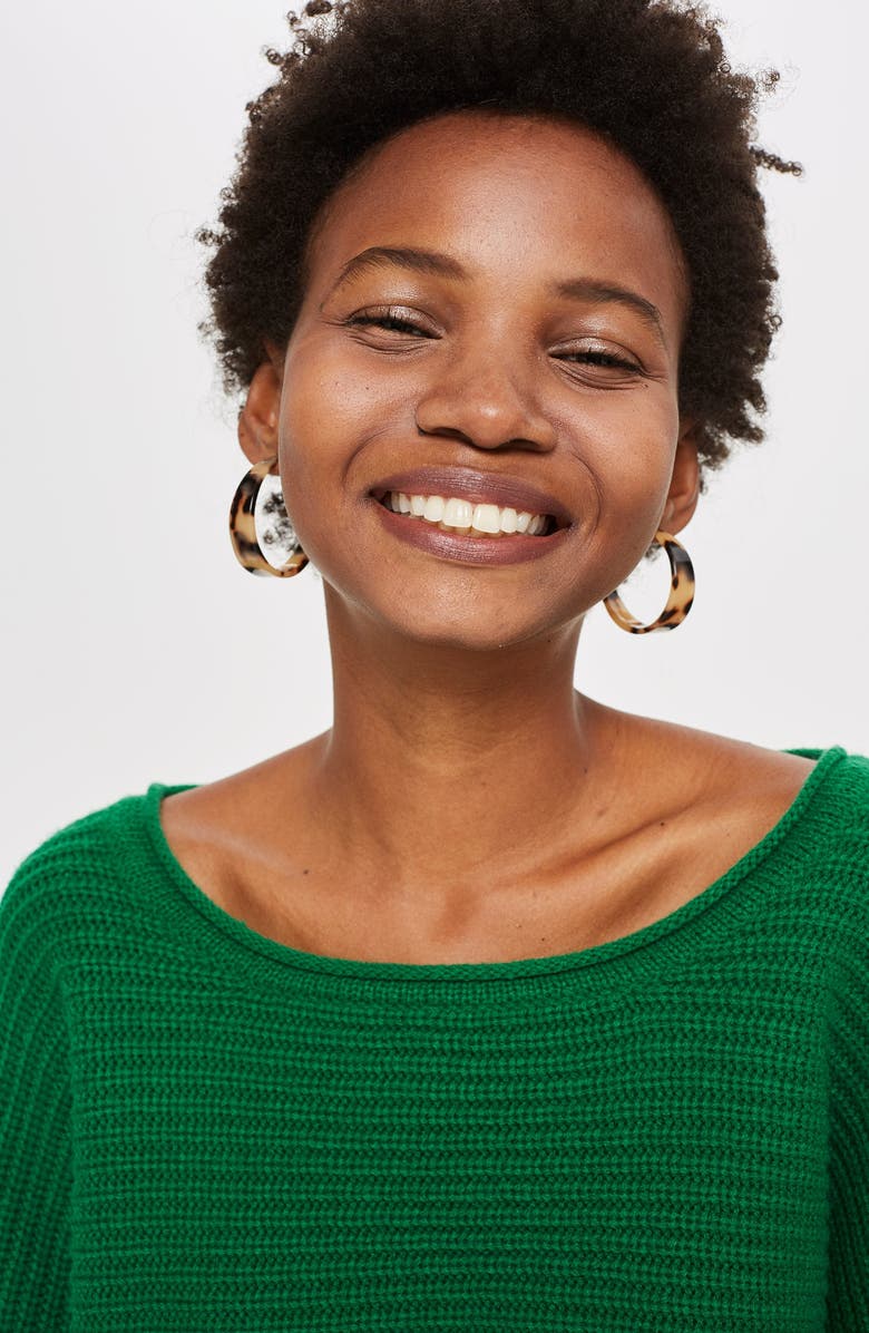 Topshop Roll Edge Crop Sweater, Alternate, color, 