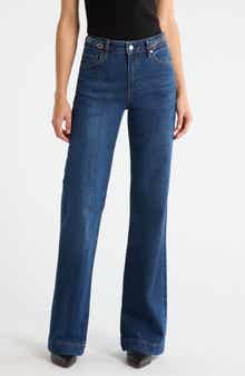 PAIGE Leenah Waist Buckle Wide Leg Jeans