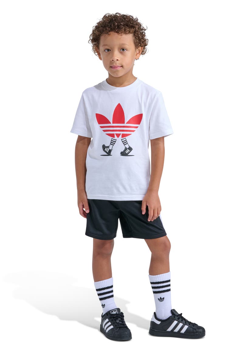 Kids' Logo Graphic T-Shirt & Shorts Set, Main, color, WHITE