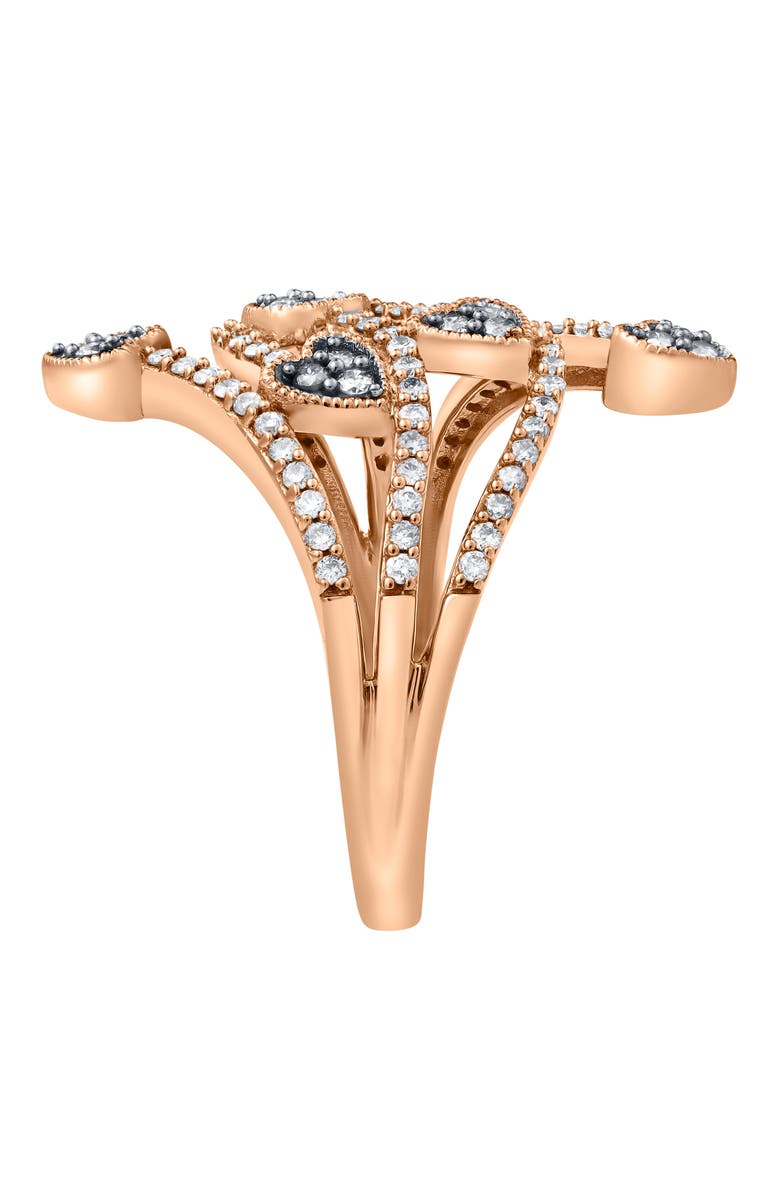 LuvMyJewelry Miravyn 0.60 Ct 14K Gold Diamond Heart Ring, Alternate, color, 14K Rose Gold
