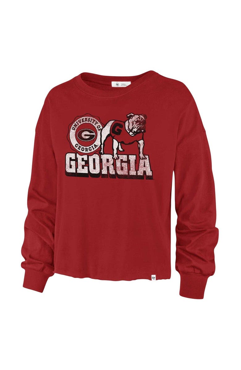 '47 Women's '47 Red Georgia Bulldogs Bottom Line Parkway Long Sleeve High Waist T-Shirt, Alternate, color, Red